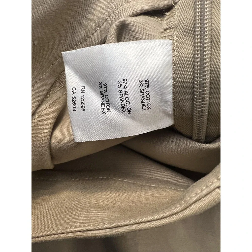 Ellen Tracy Pants Womens 10 Tan Khaki Stretch‎ Straight Leg Dressy Work